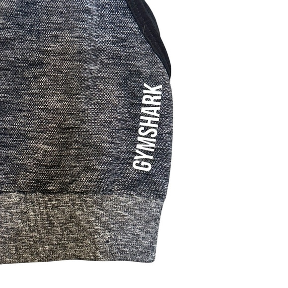 Gymshark Women's Adapt Seamless Sports Bra in Black Marl Size Medium - Picture 3 of 7